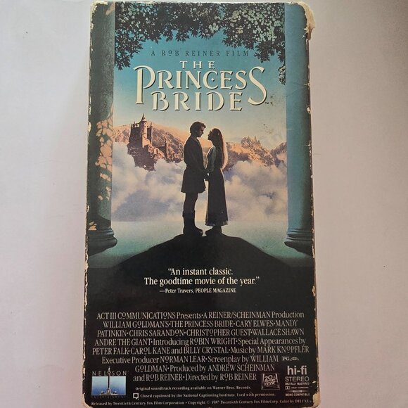 The Princess Bride VHS Tape Rob Reiner Film 1987 Hi-Fi Stereo Vintage Movie Clas - Picture 7 of 14